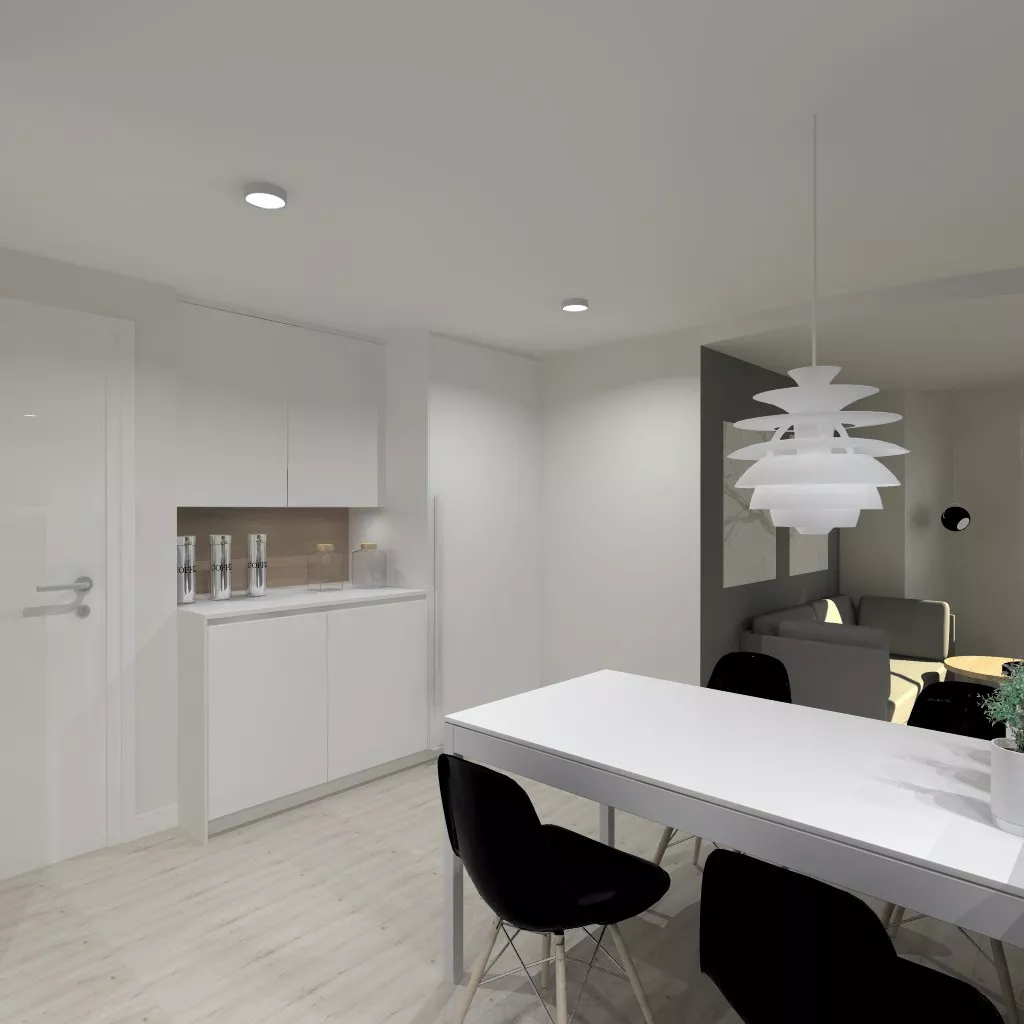 Cocina Santos | Modelo Line Lah Blanco Y Gris Vison | Encimera Dekton Lumina Solid