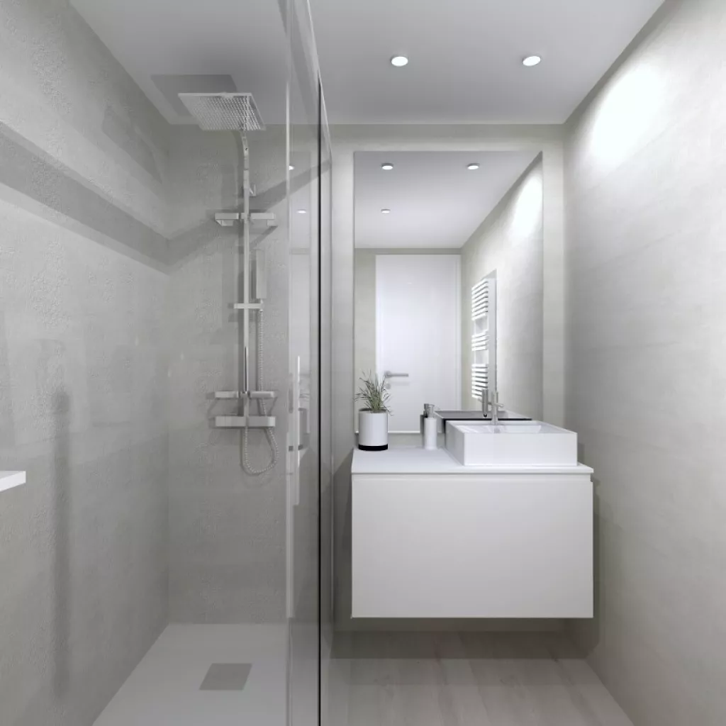 Baño moderno 3d proyecto