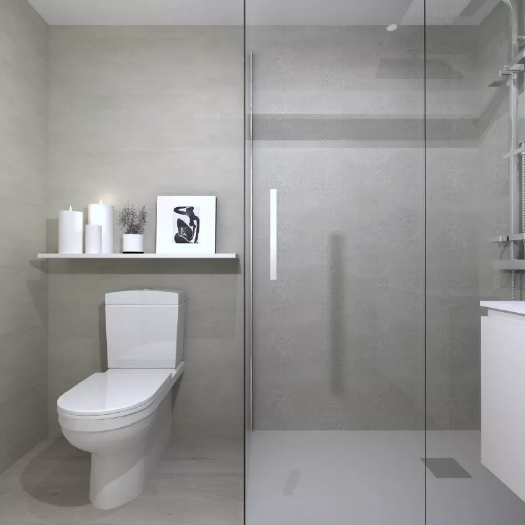 Baño neutro y Moderno