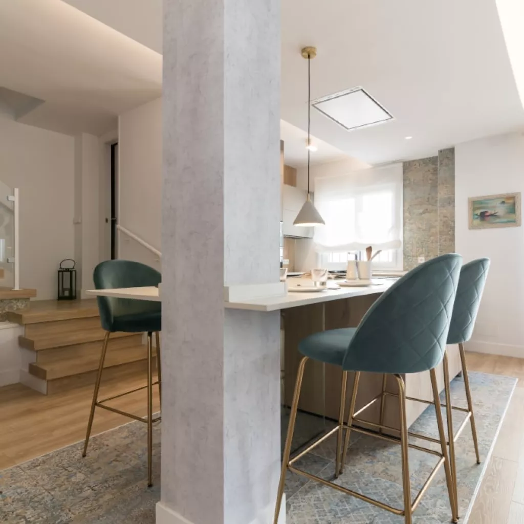 Barra en cocina Santos