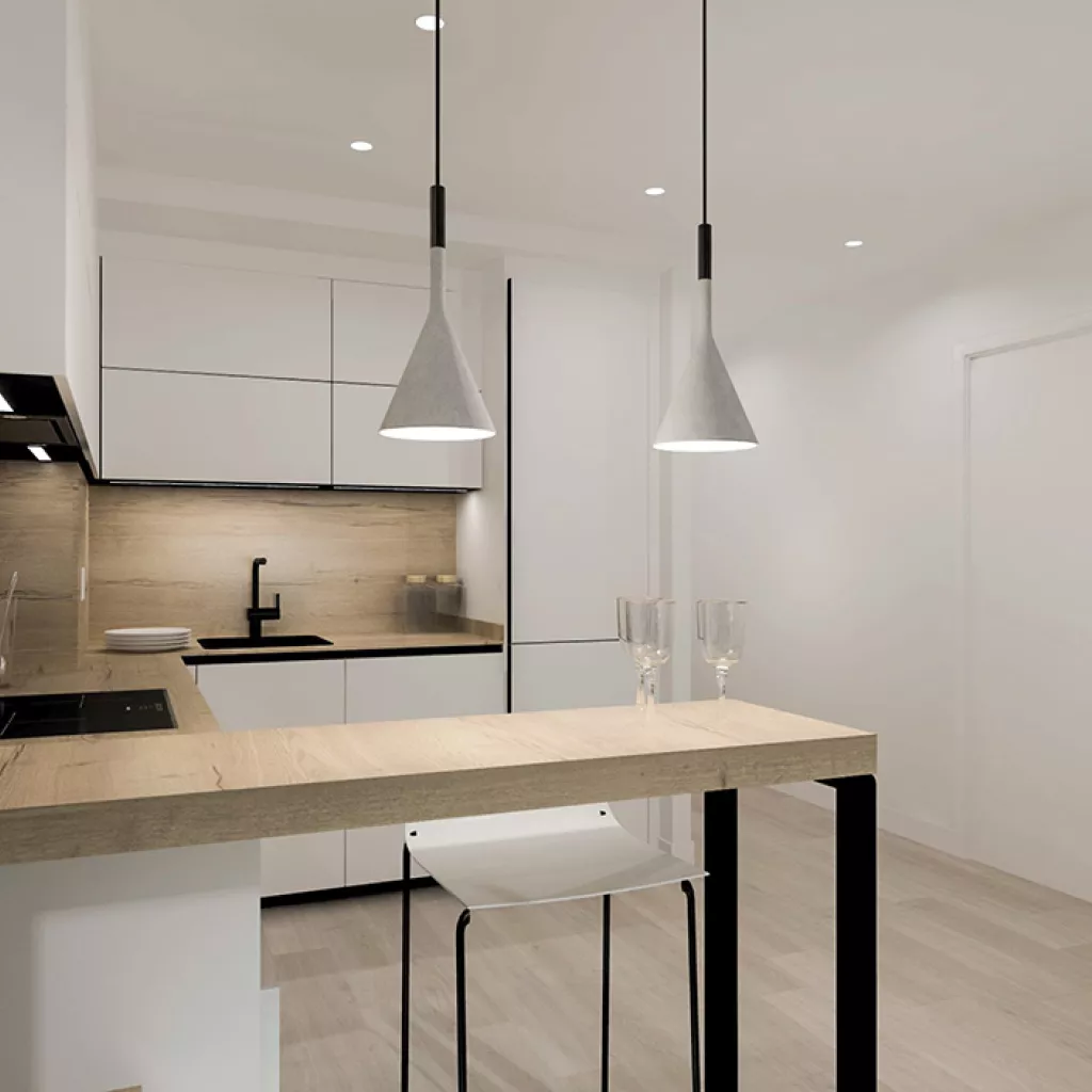 Cocina Santos abierta al salón