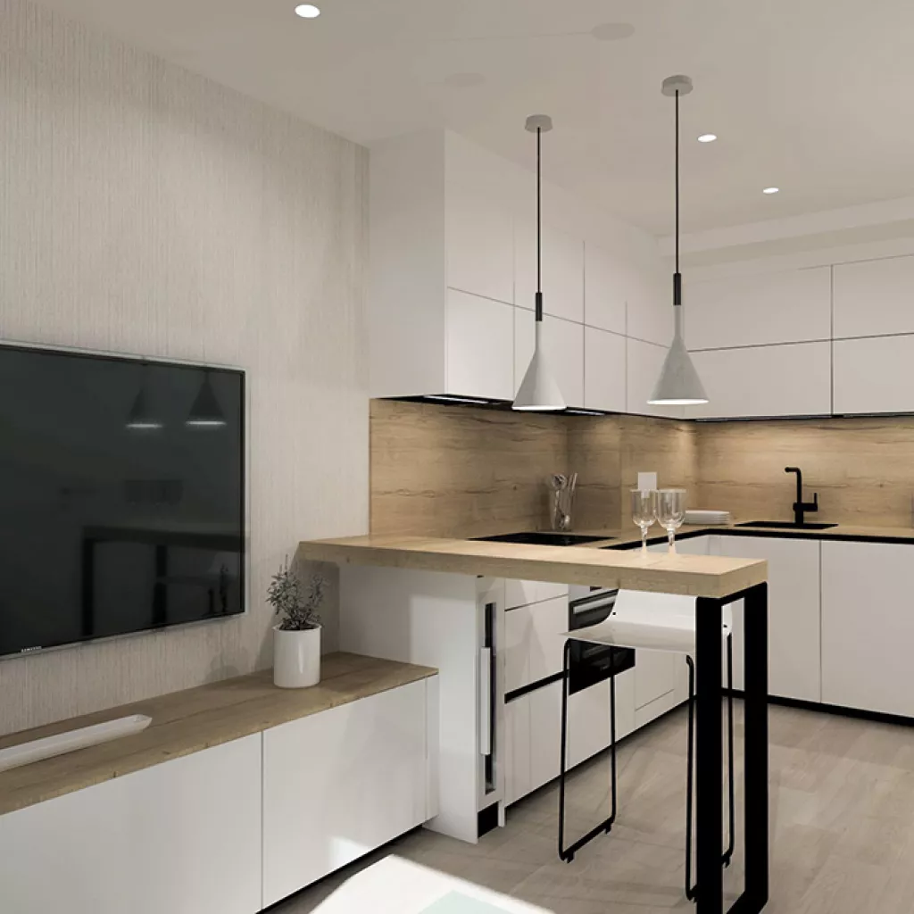 Cocina Santos abierta al salón