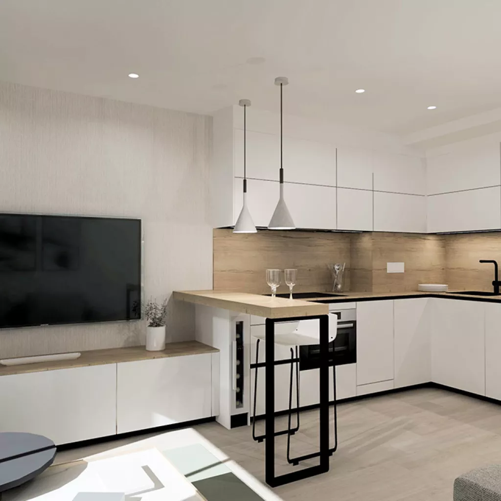 Cocina Santos abierta al salón