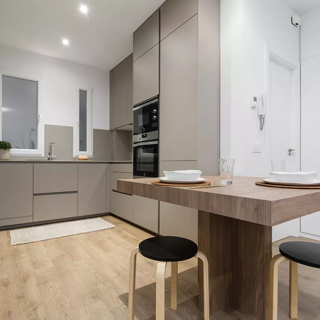 Cocina abierta en forma de U