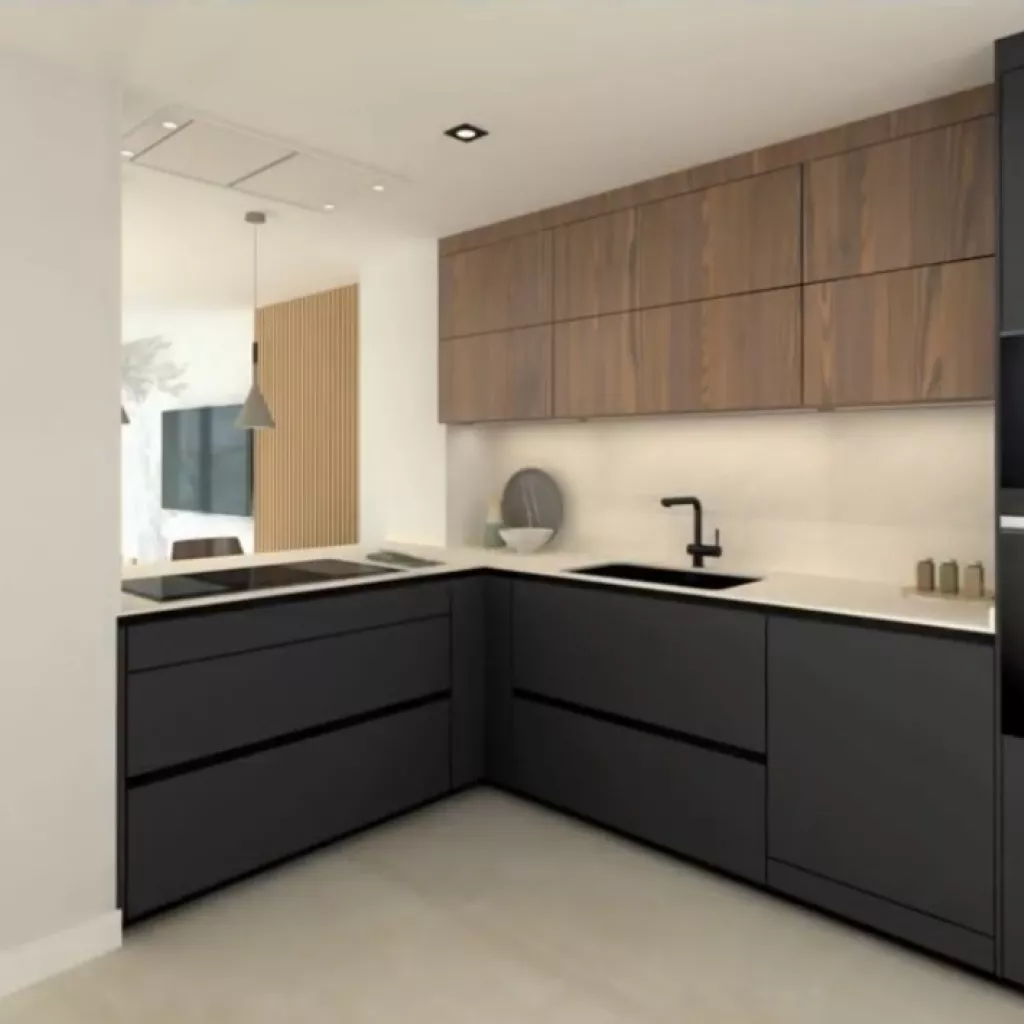 Cocina Santos Abierta al salón en L