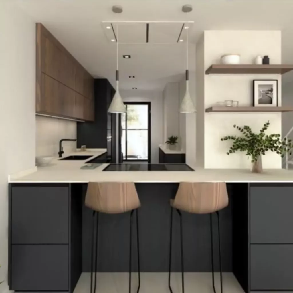 Cocina Santos Abierta al salón en L