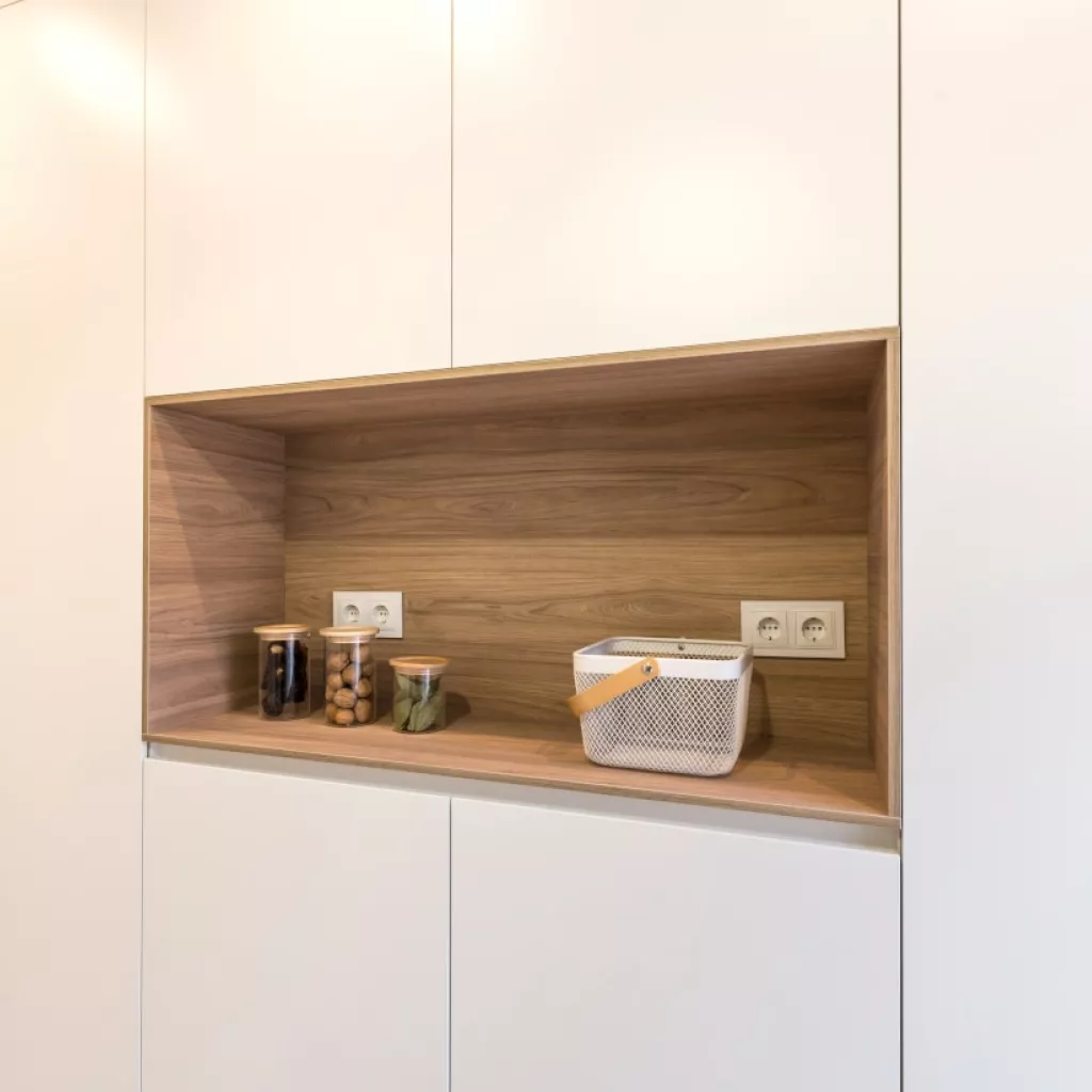 Cocina columnas con desayunador