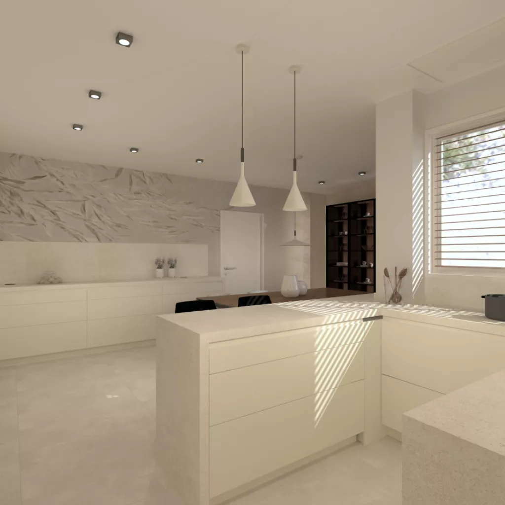 Cocina con península 