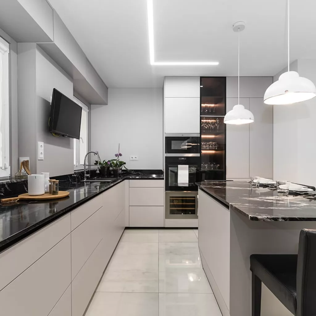 Cocina Santos en U con isla