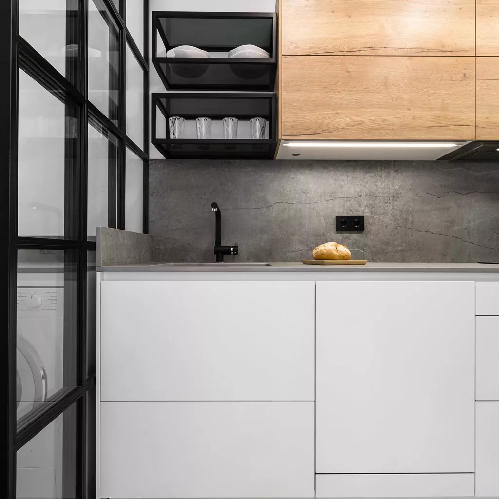 Cocina Moderna Blanca Zona de Aguas