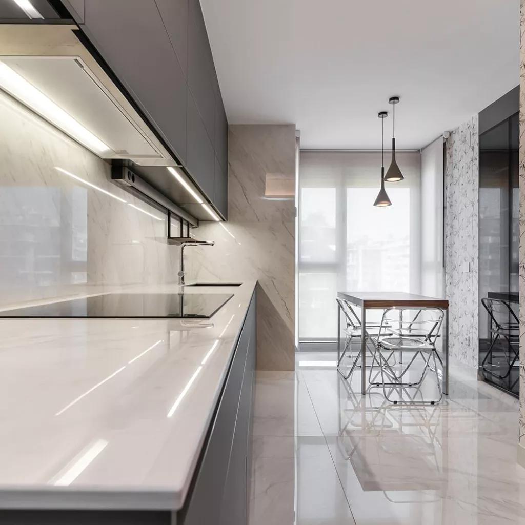 Cocina Santos Gris Visón en Paralelo