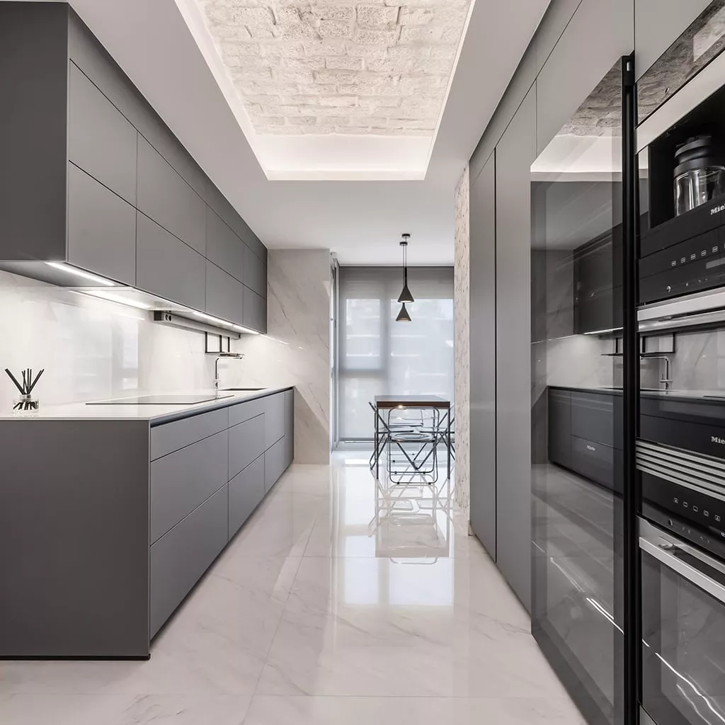 Cocina Santos Gris Visón en Paralelo