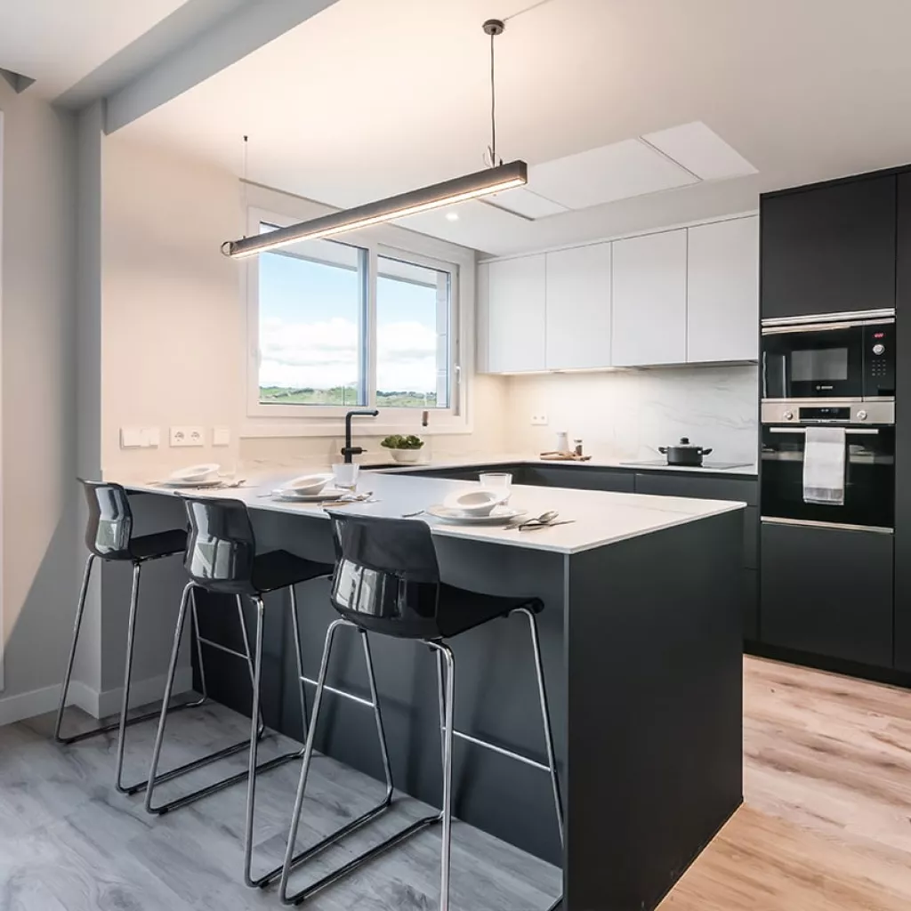 Cocina negra Santos moderna