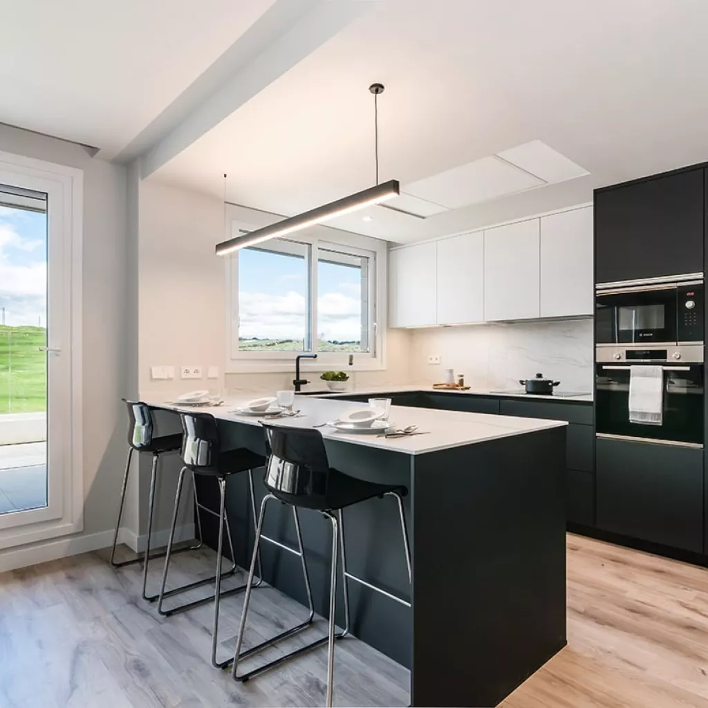 Cocina negra Santos moderna