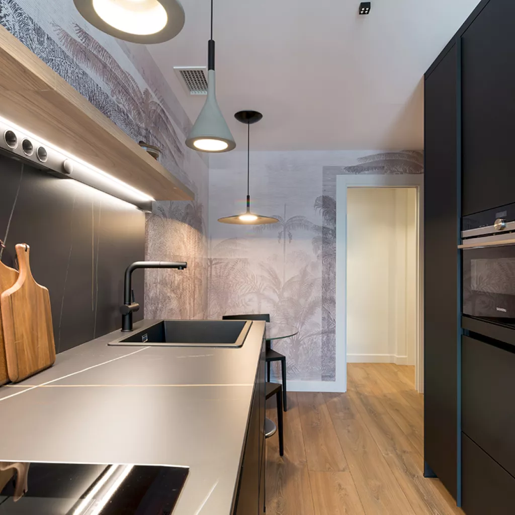 Cocina Santos pequeña negra