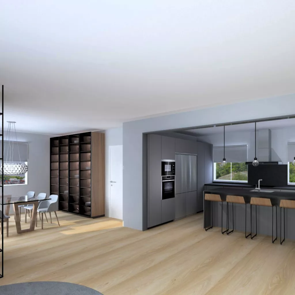 Cocina Santos Gris Bromo Seda en Chamberí