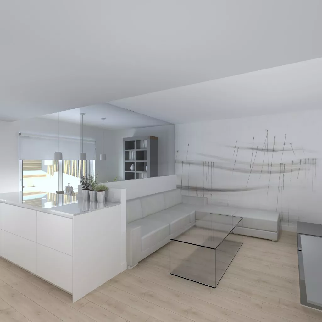 Cocina en Pozuelo de Alarcón con gola superior y apertura mecánizada