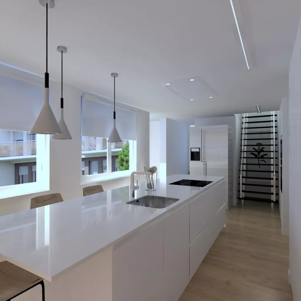 Cocina Santos Blanca con Isla