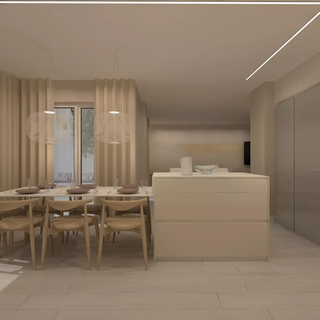 Cocina Santos Blanca con Isla