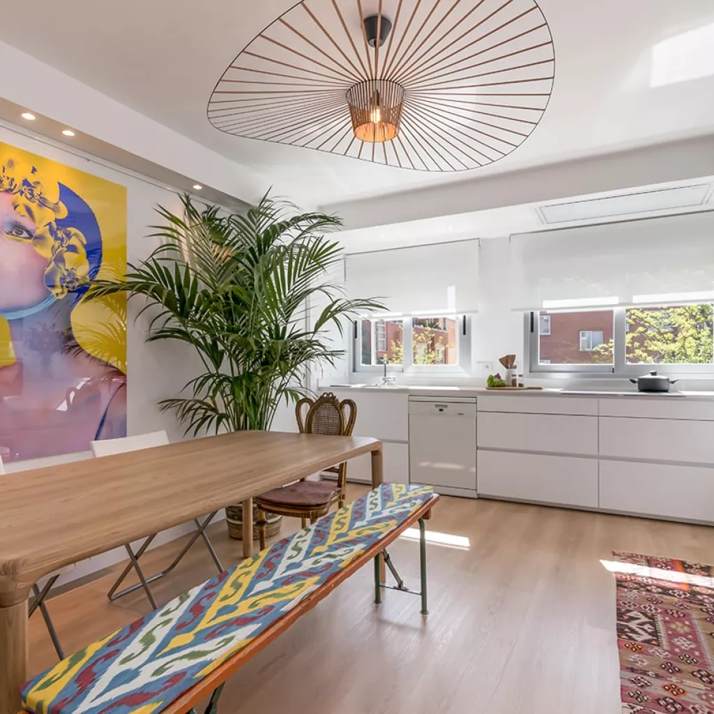 Cocina Santos blanca en L