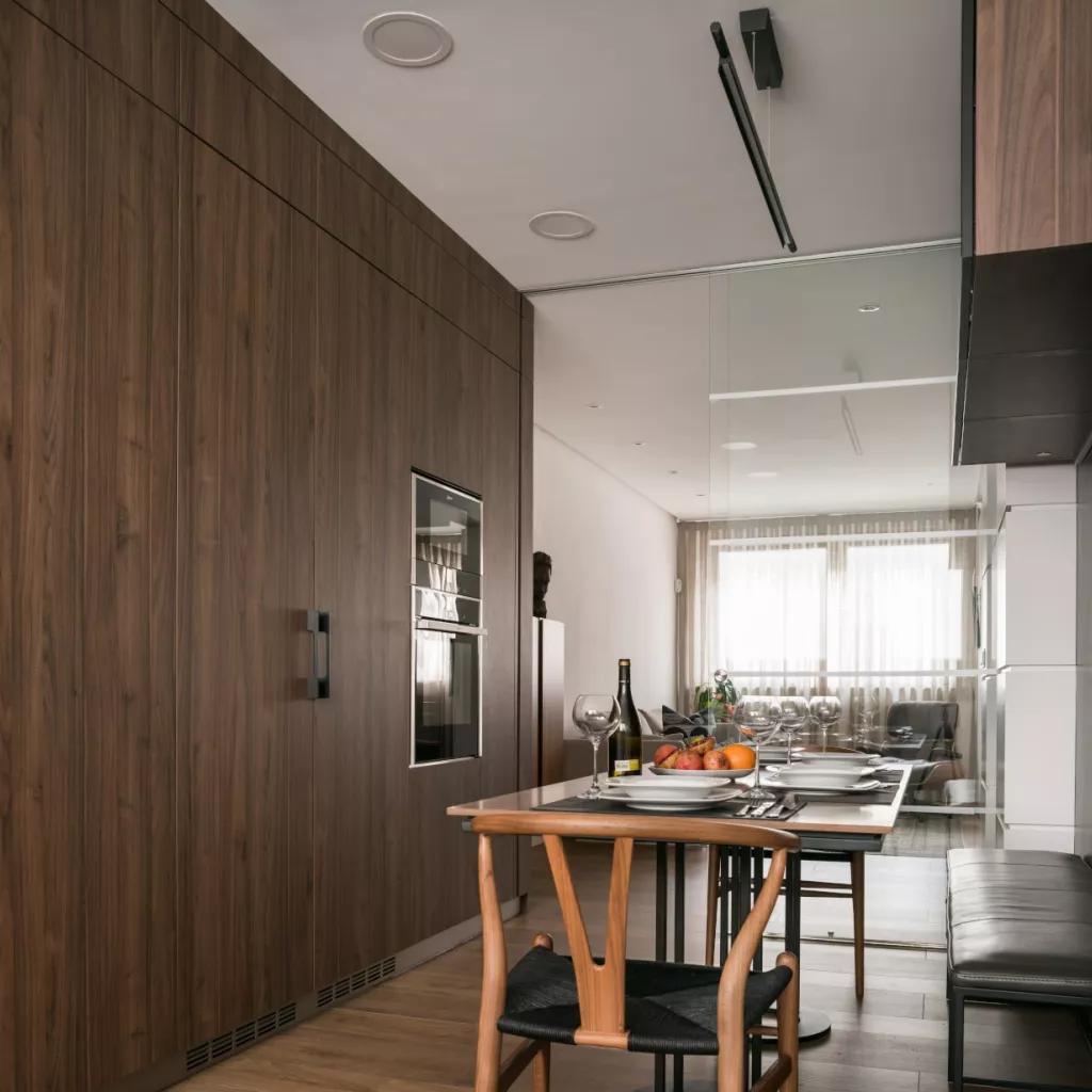 Cocina Santos blanca y madera