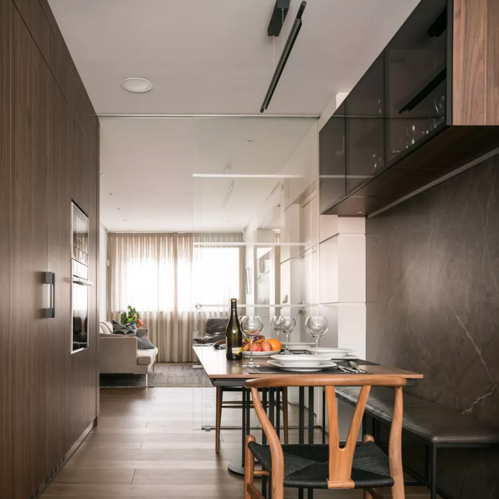 Cocina Santos blanca y madera