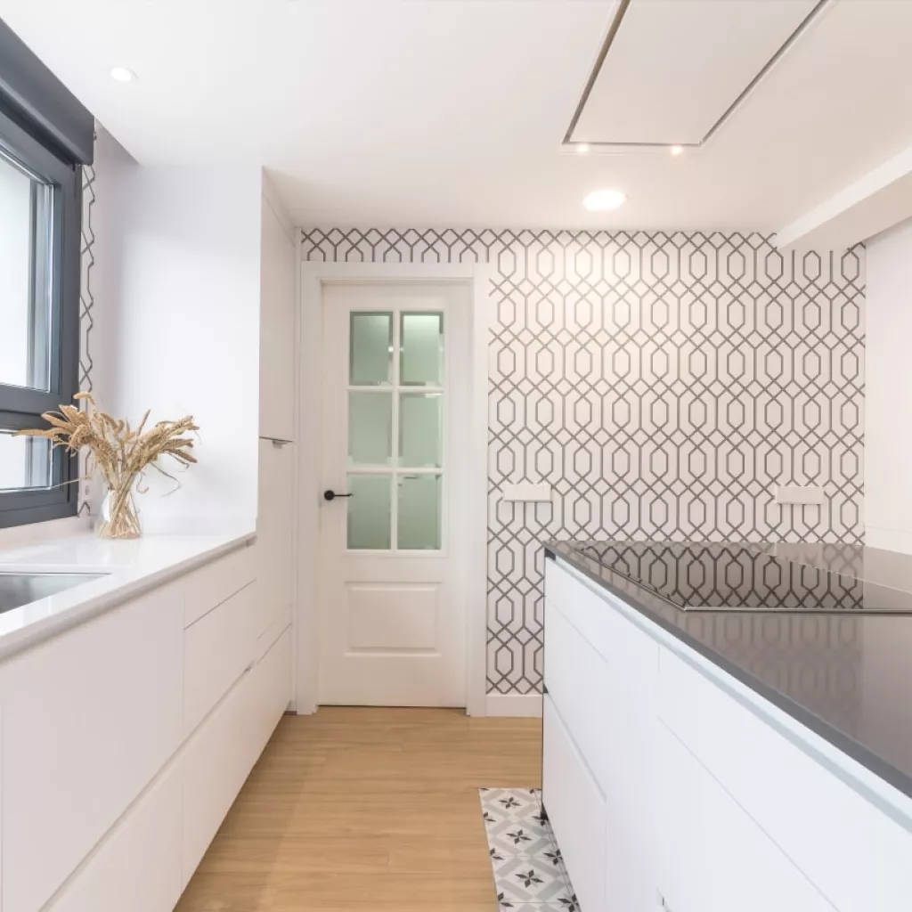 Cocina Santos blanco innsbruk con isla