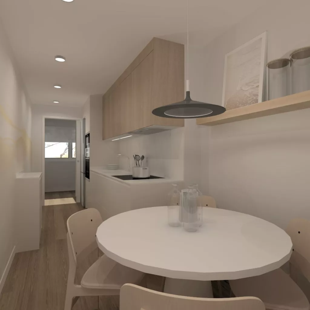 Cocina Santos blanco perla