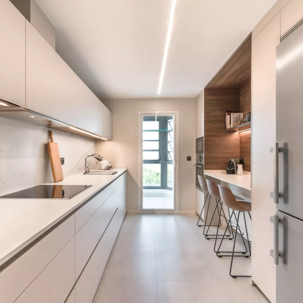 Cocina Santos cashmere en paralelo