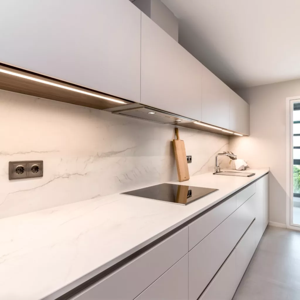 Cocina Santos cashmere muebles altos y bajos