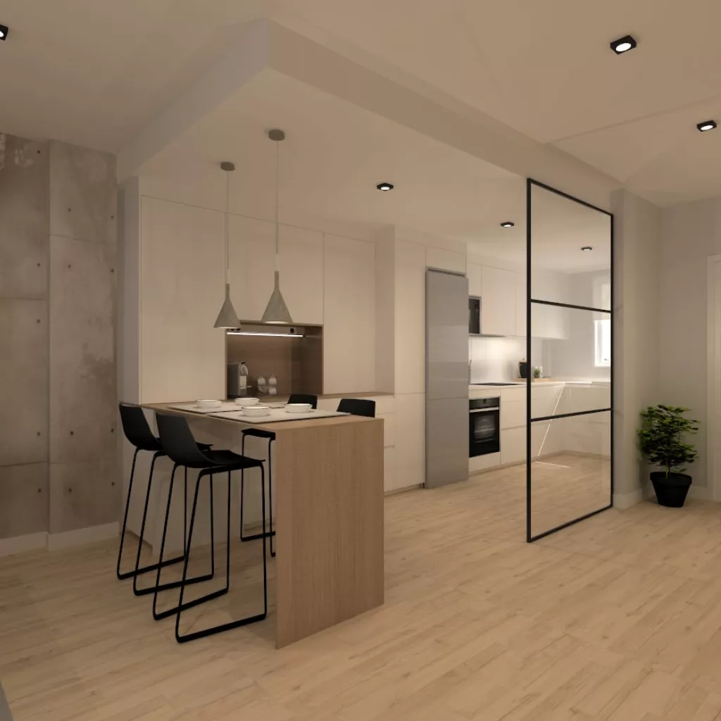 Cocina Santos con barra