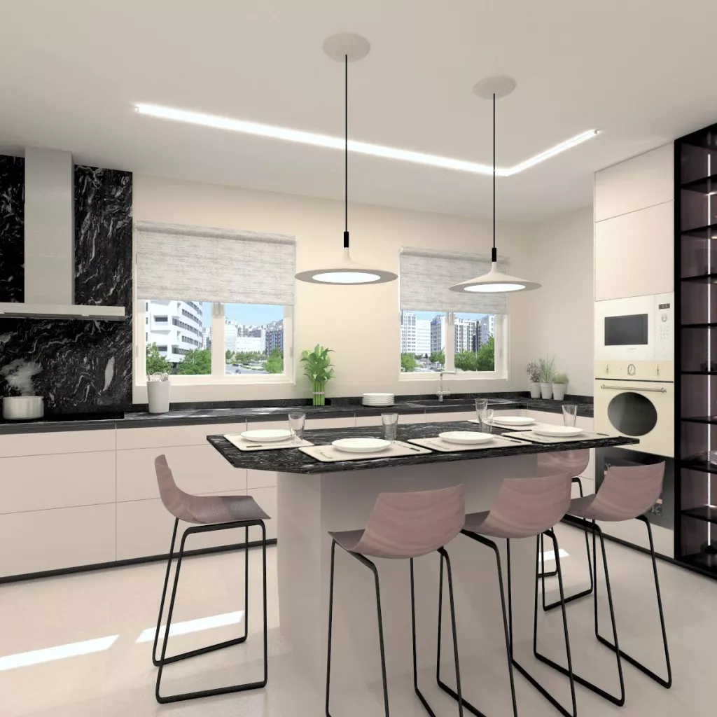 Cocina Santos con isla