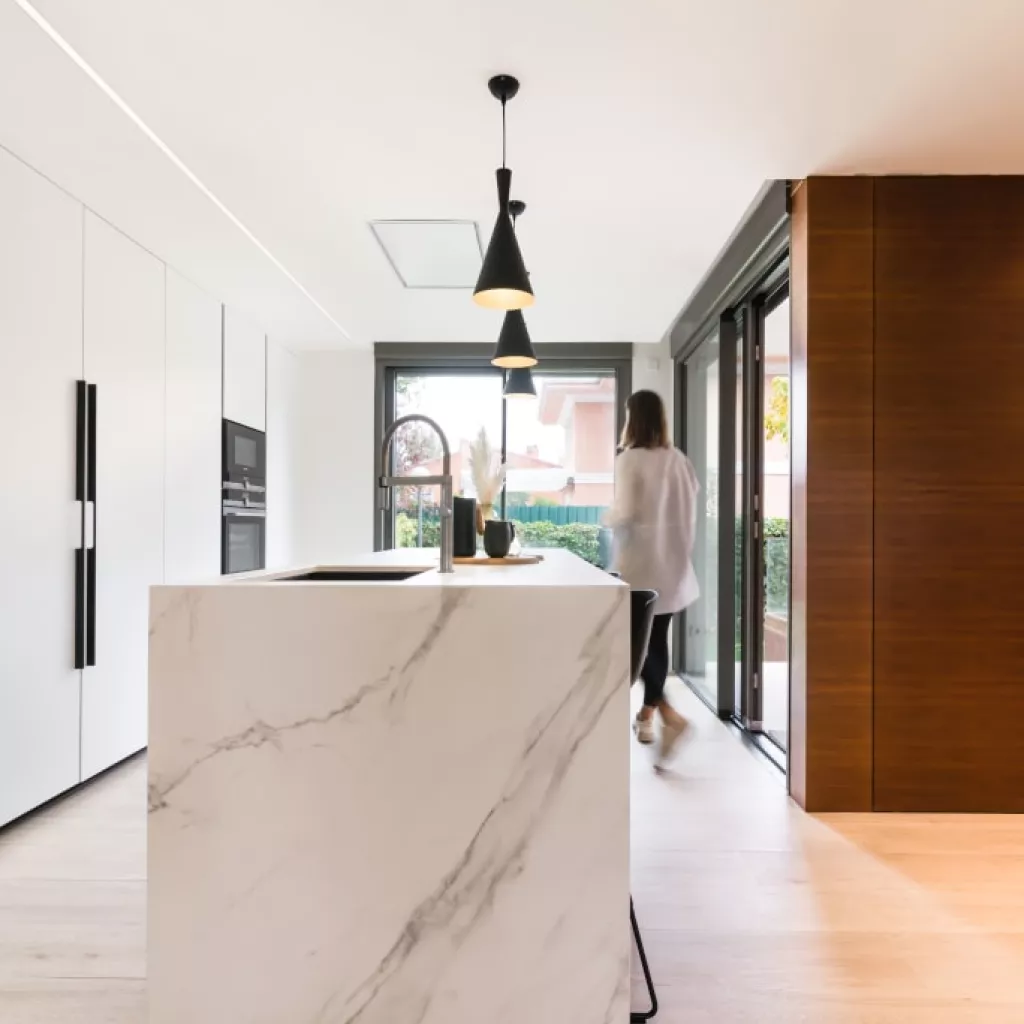 Cocina Santos con isla central