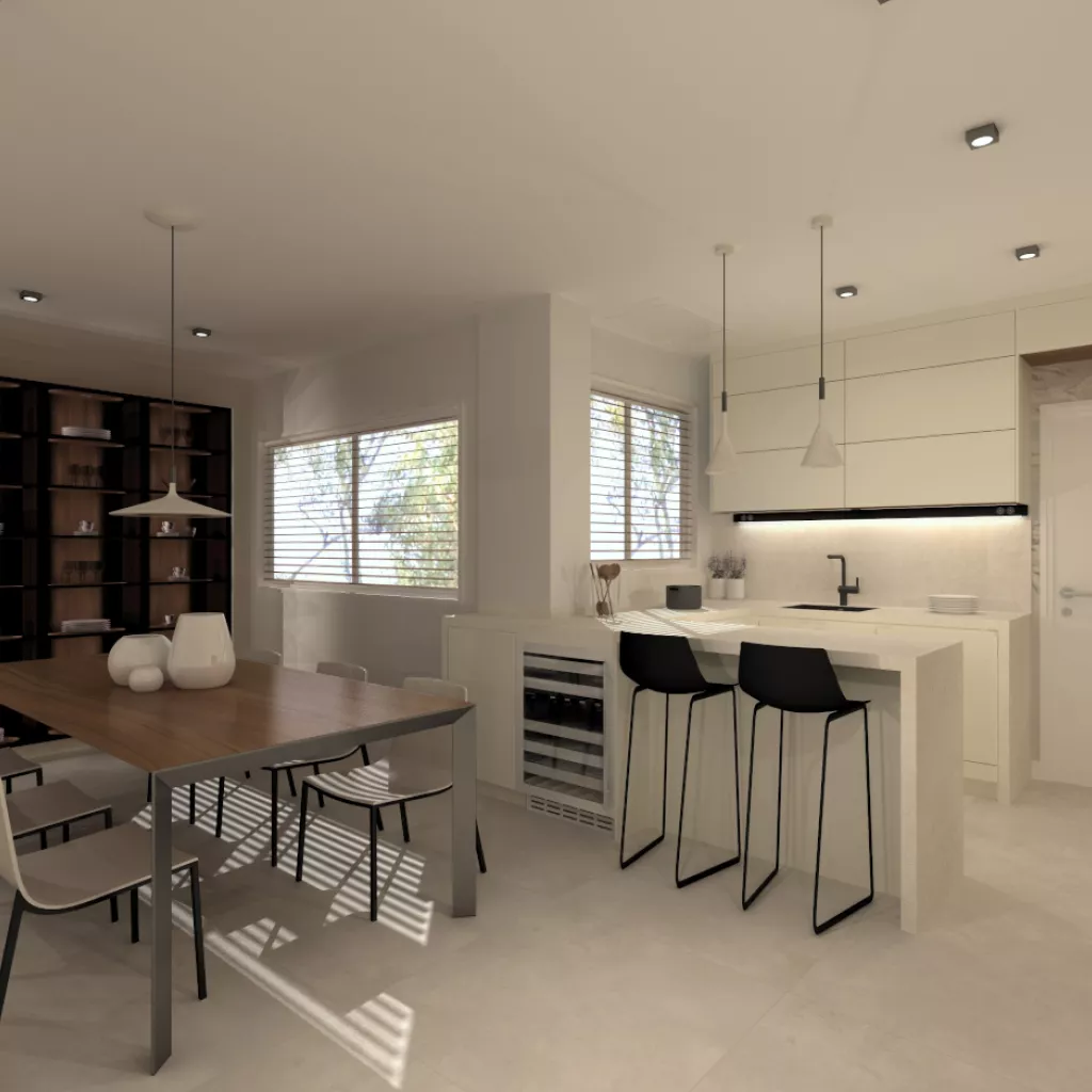 Cocina Santos con península