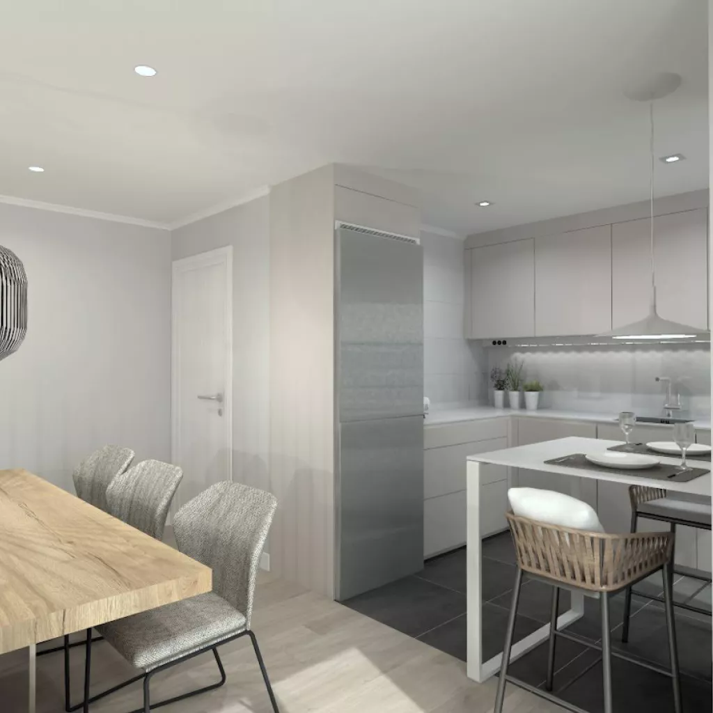 Cocina Santos en L abierta al salón