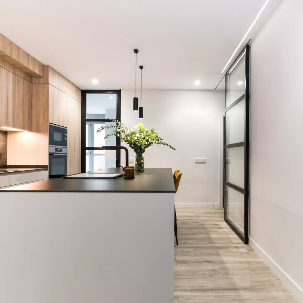 Cocina Santos en olmo y gris