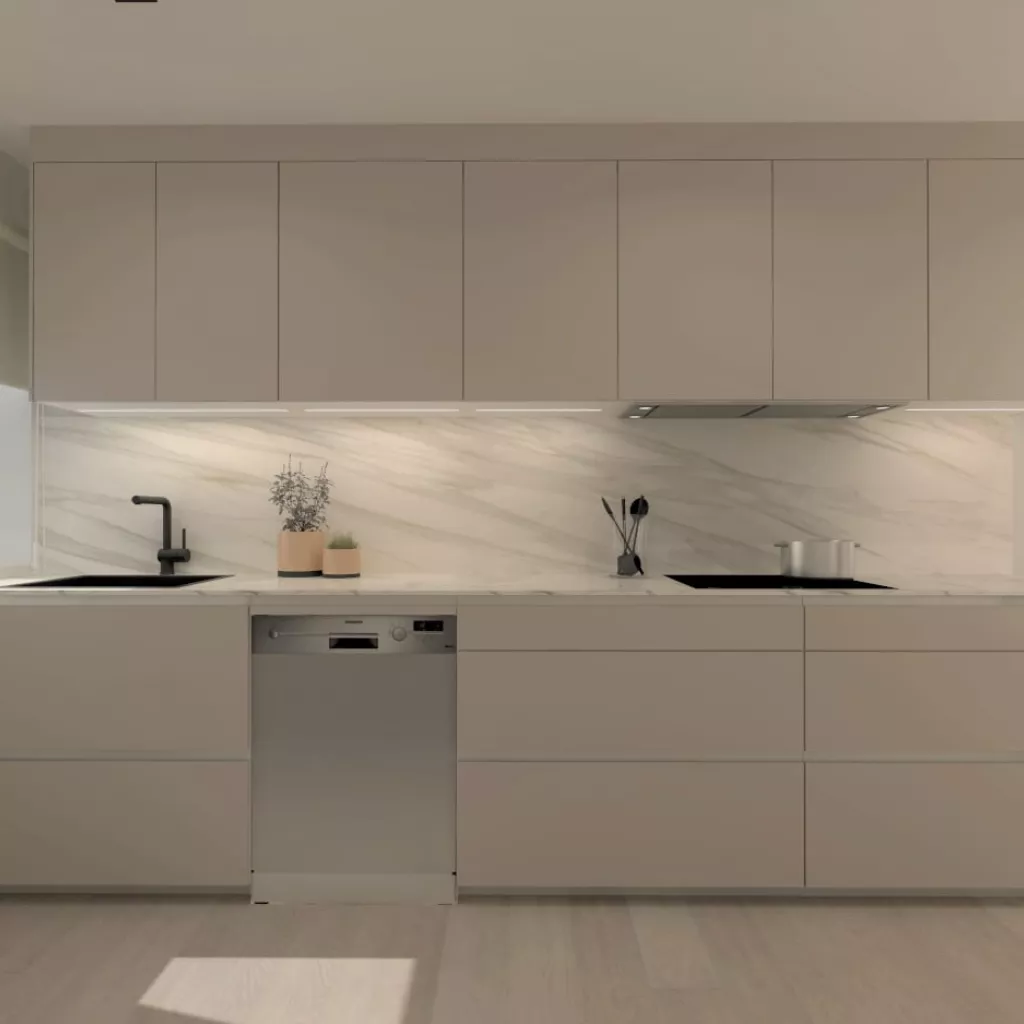 Cocina Santos gris arena