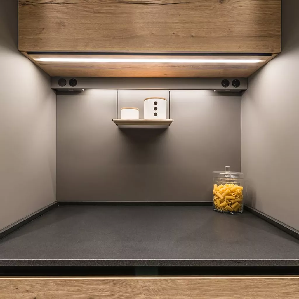 Cocina Santos gris con barra