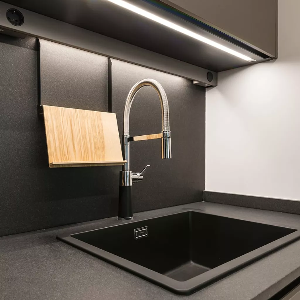 Cocina Santos gris con barra