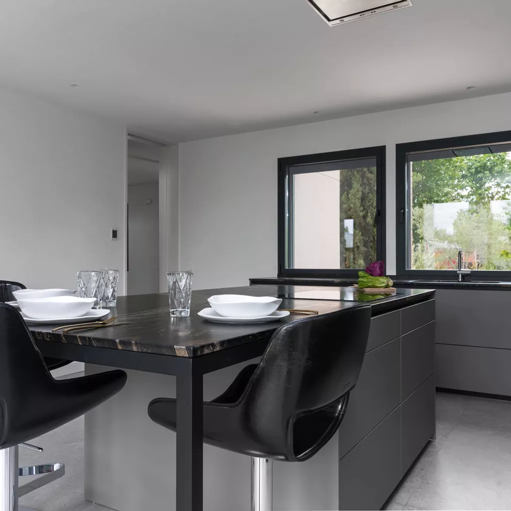 Cocina Santos en Gris y Nogal