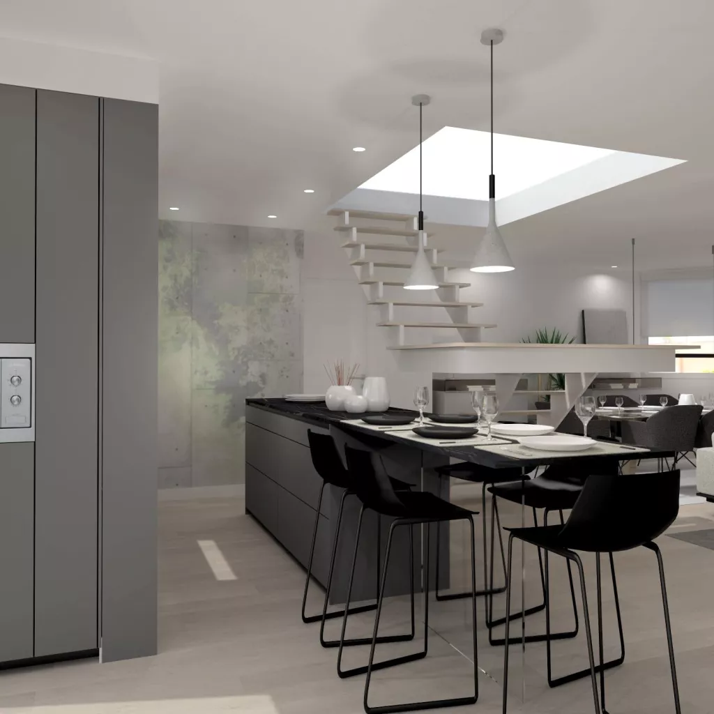 Cocina Santos con isla abierta al salón