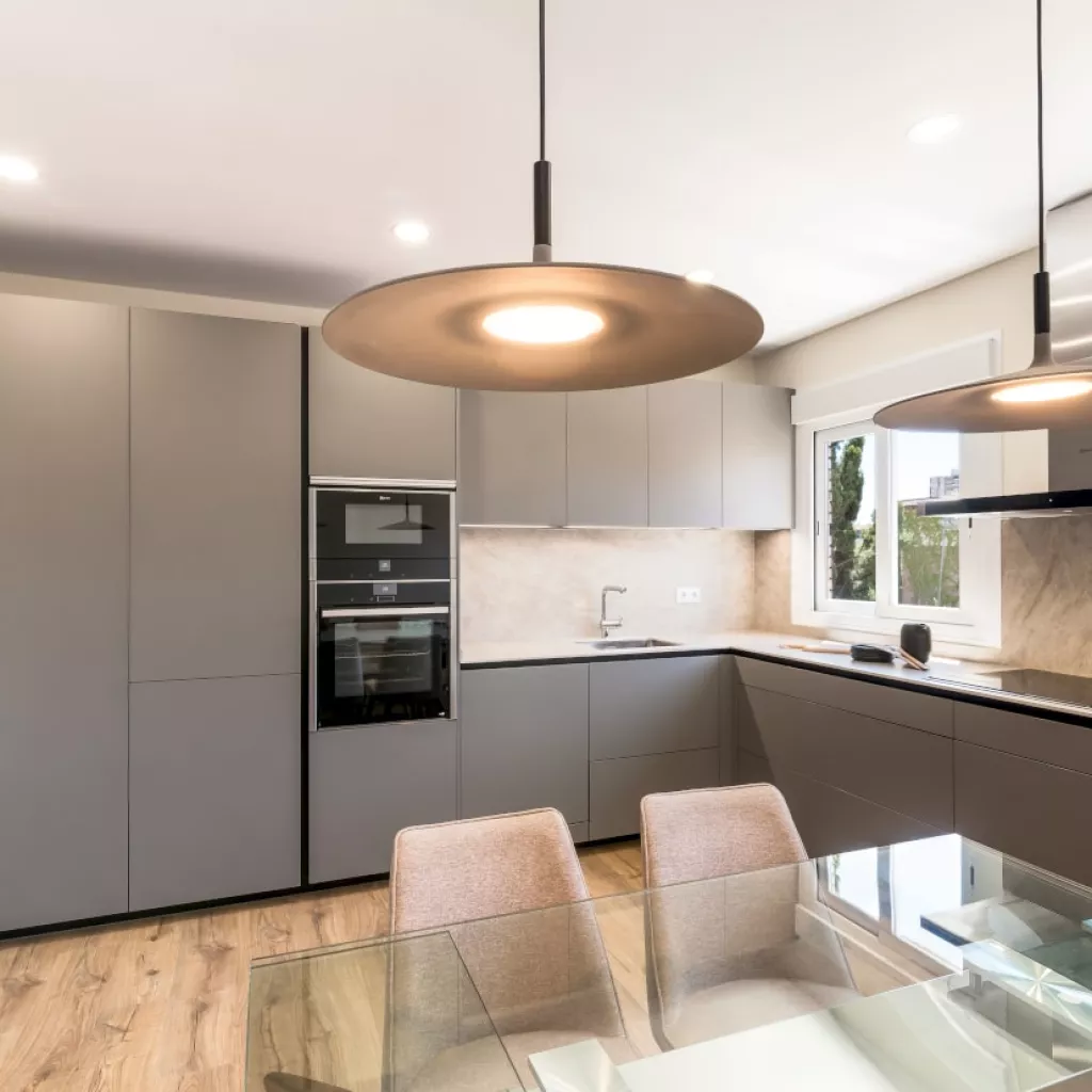 Cocina Santos Gris en L