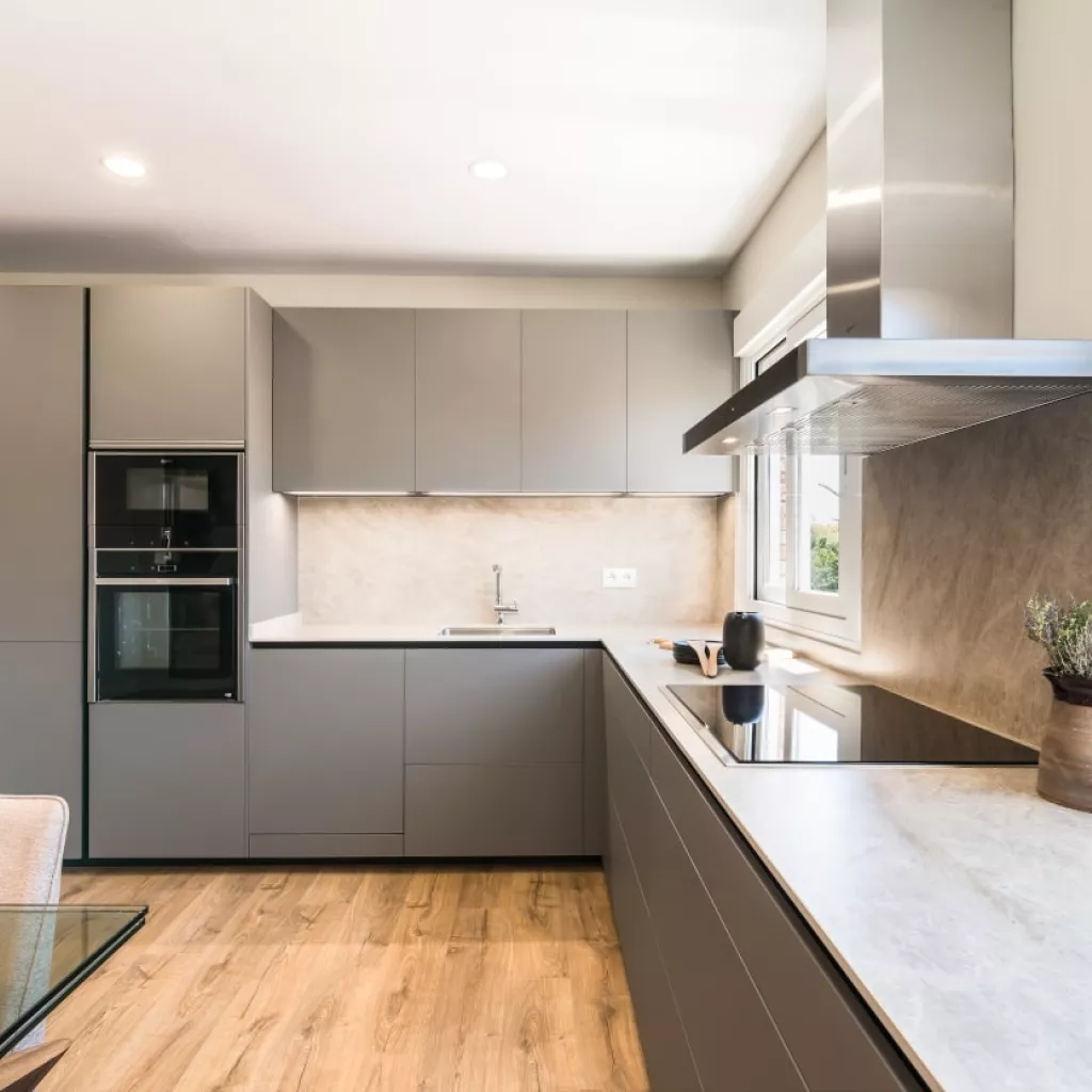 Cocina Santos Gris en L