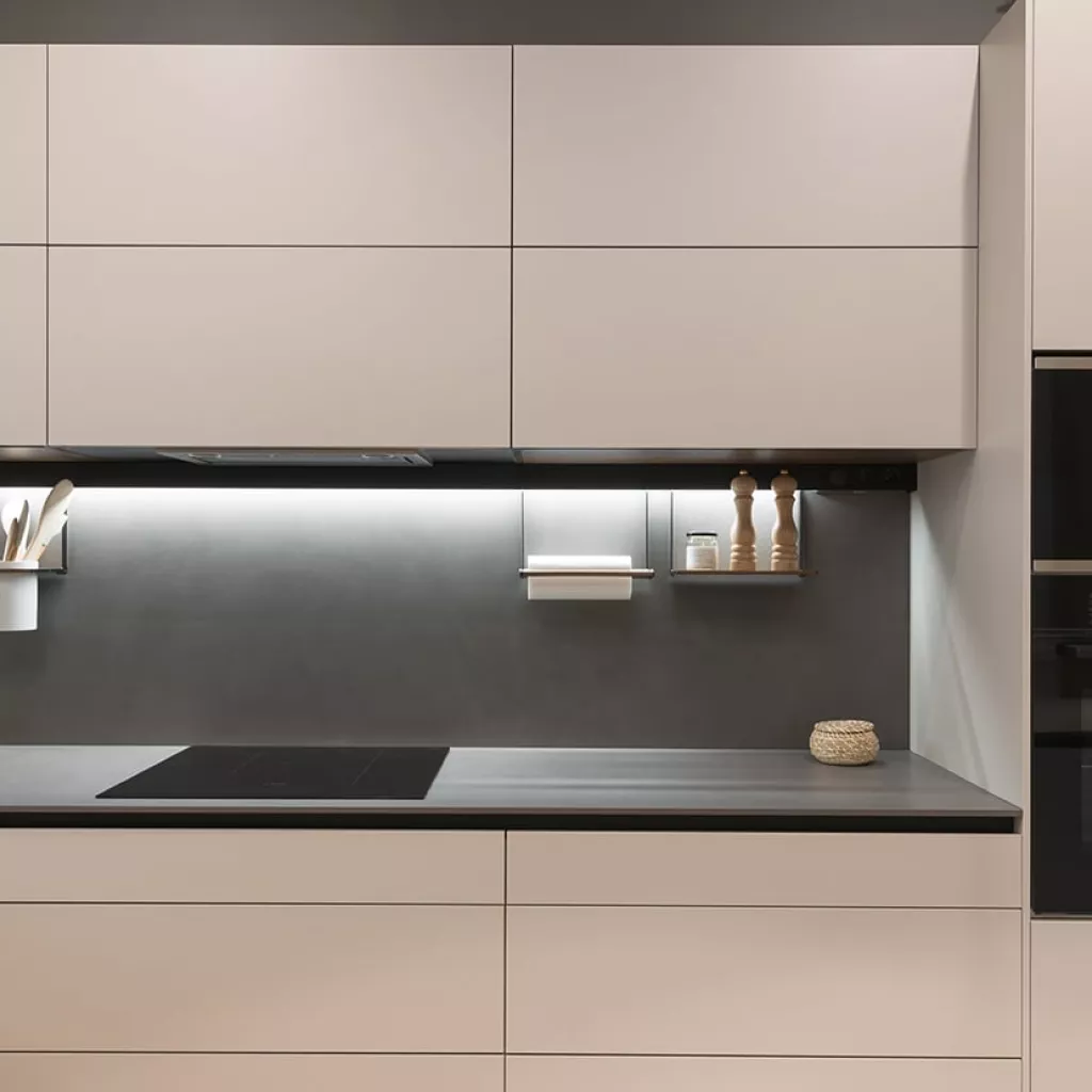 Cocina Santos gris con península