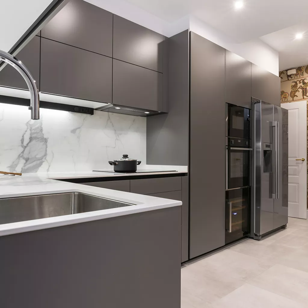 Cocina Moderna de Santos en color Gris Visón 