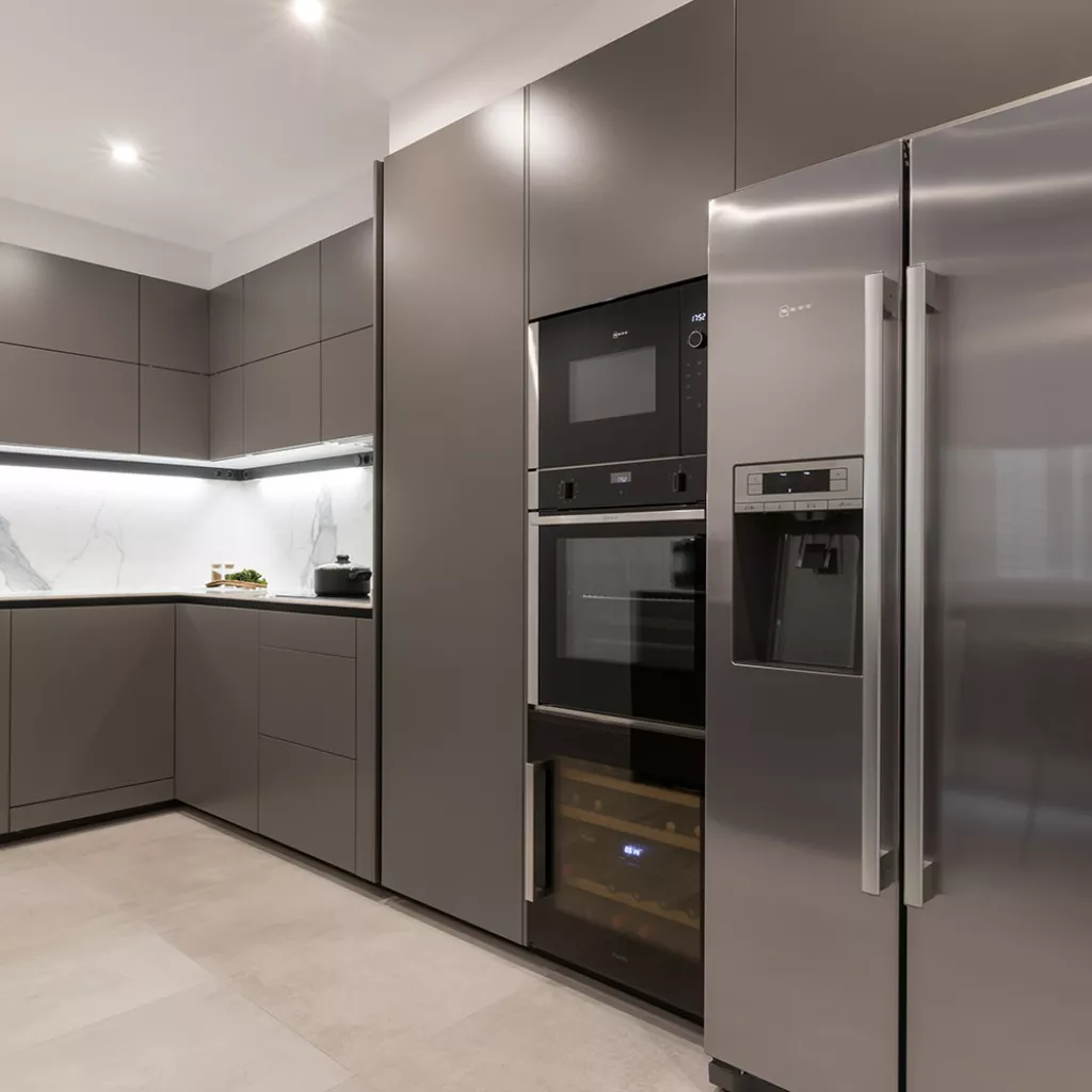 Cocina Moderna de Santos en color Gris Visón 