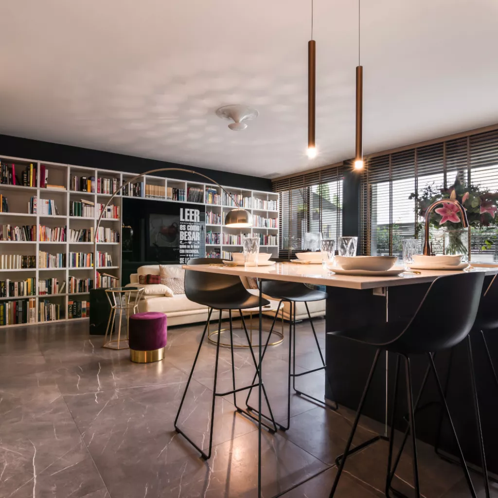 Cocina Santos Negra abierta