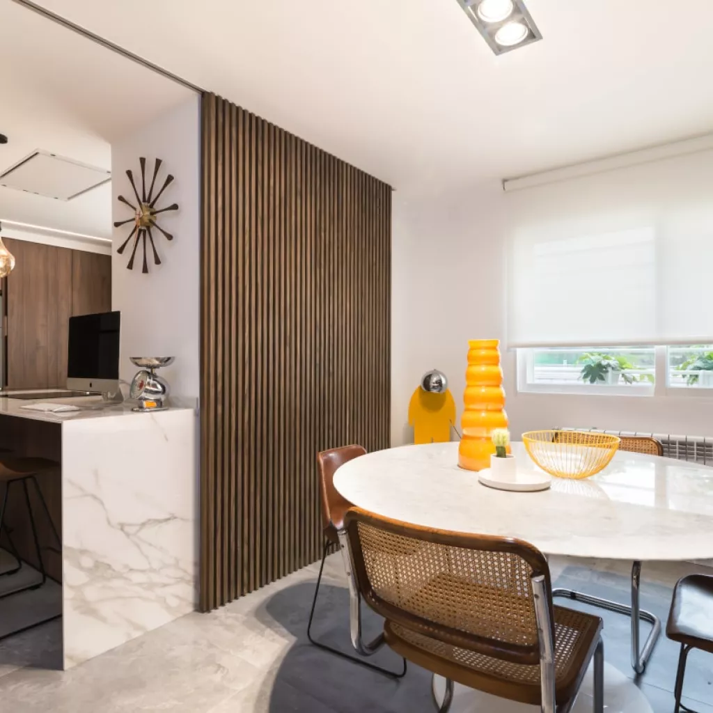 Cocina Santos nogal con península