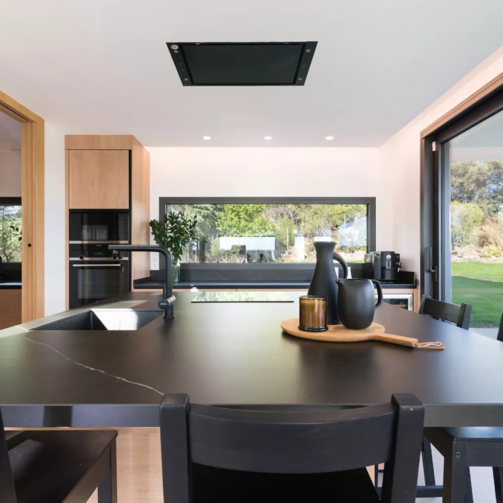 Cocina Santos Olmo Claro con Isla Abierta al Salón