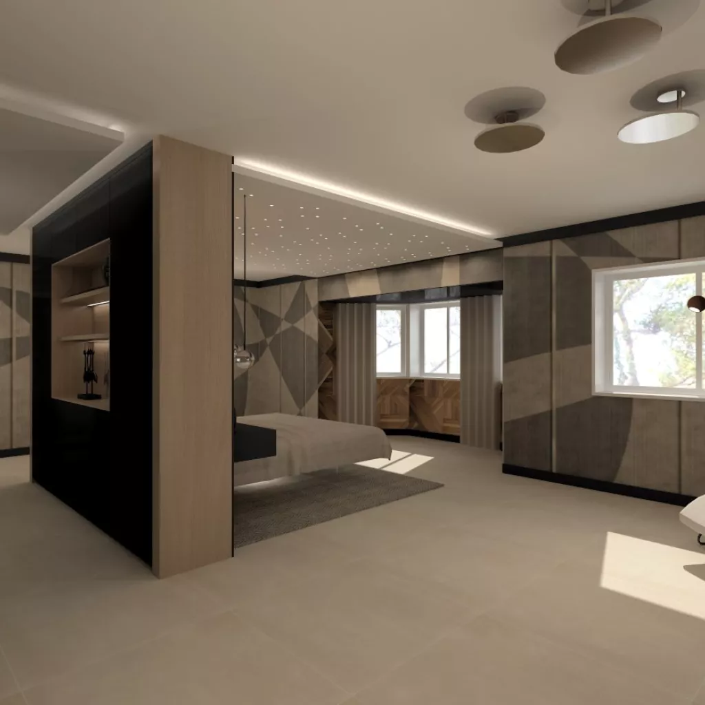 Dormitorio suite con baño y vestidor